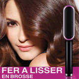 Brush hair straightener