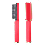 Brush hair straightener